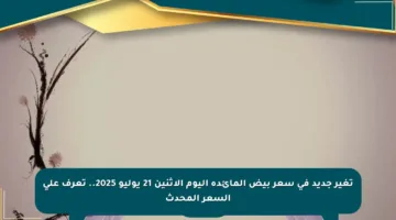 تغير جديد في سعر بيض المائدة اليوم الاثنين 21 يوليو 2025.. تعرف على السعر المحدث